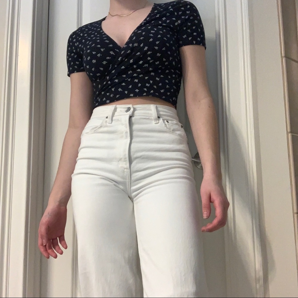 Brandy Melville Floral Wrap Top